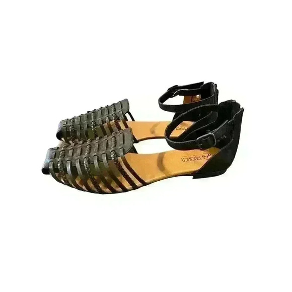NEW Pacifica Women's Size 11M Black Sandals with Ankle Strap & Closed Toe - Picture 1 of 6